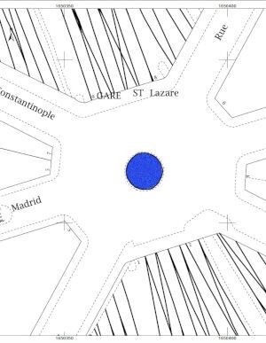 Plan de situation de l’œuvre, Place de l’Europe Simone Veil
