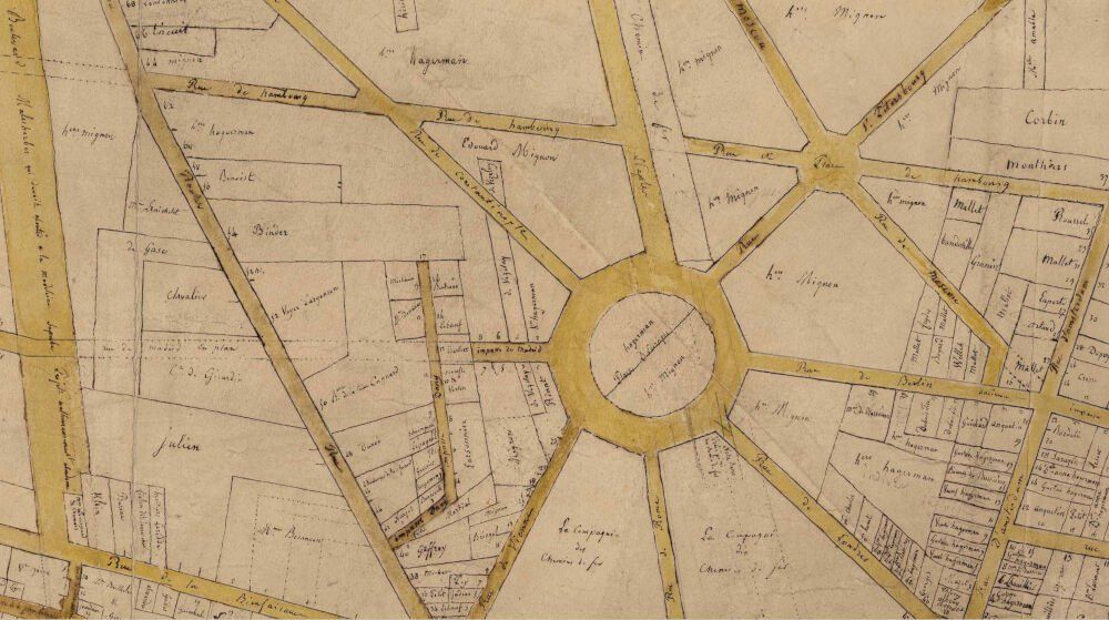 Carte de la Place de l’Europe, Archives de Paris, Ville de Paris
